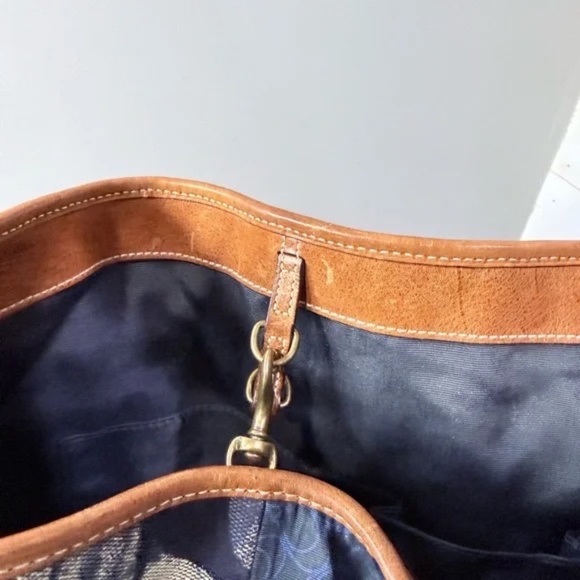 Coach Denim Patchwork Shoulder Bag 10003 Holiday 2006 Ltd Edition Leather Trim - Picture 10 of 16